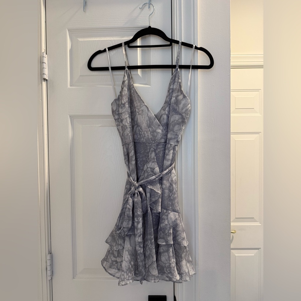 Flirty Gray Sleeveless Dress